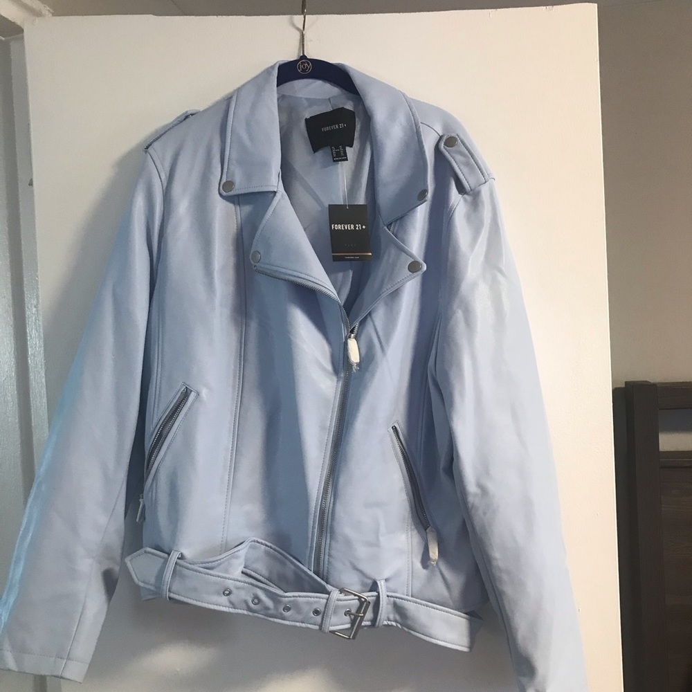 Faux leather coat